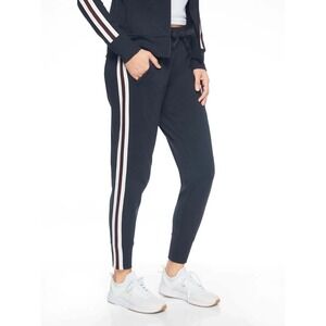 Athleta Metro Track Jogger Captain Side Striped Navy XXS Drawstring Zip Pockets